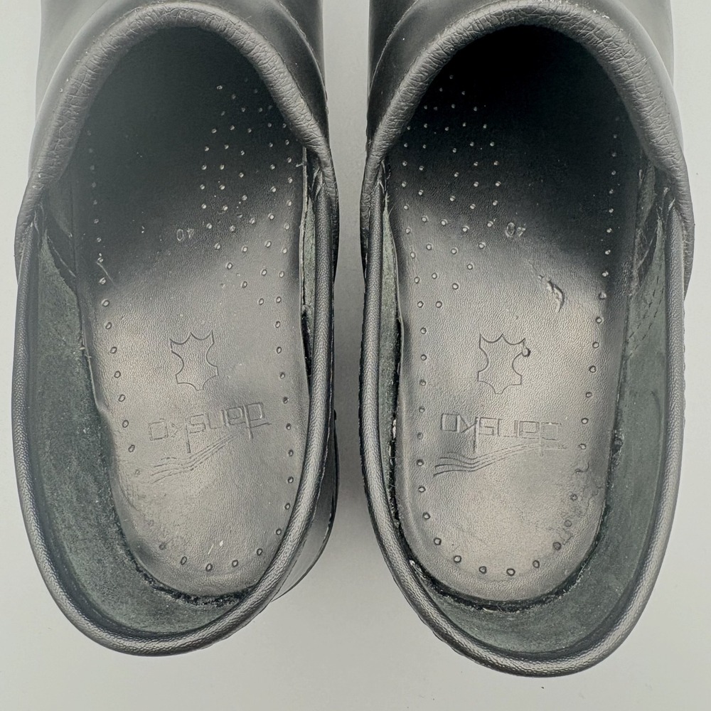 Dansko Clog Womens EU 40 Wide US 9/9.5 Black Leather Professional Nursing *Read - Picture 8 of 10